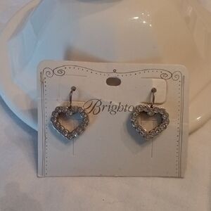 Brighton Silver Heart-Shaped Earrings